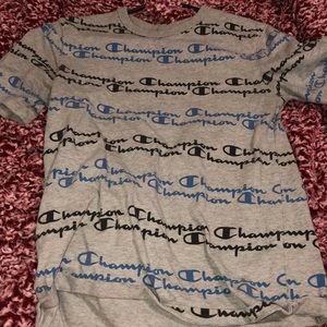 black blue & grey champion T-shirt